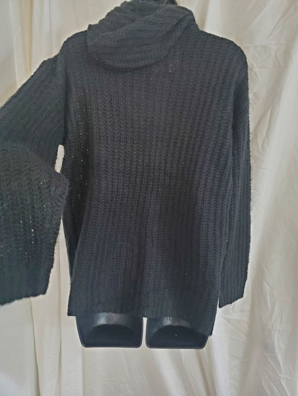 Black crochet style zip up oversized hoodie size Small brand new - Picture 5 of 11